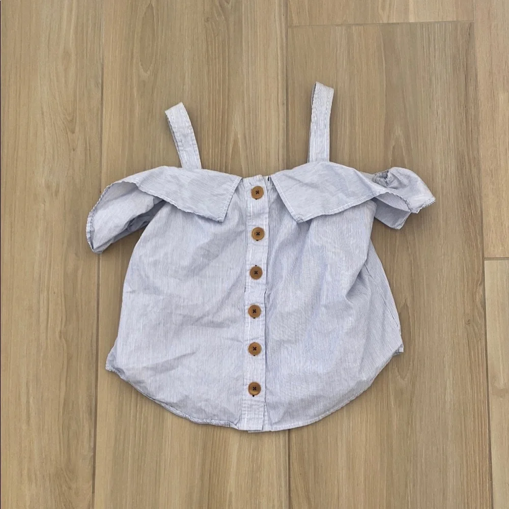 Maeve Blouse with Ruffled Shoulder - Picture 1 of 3
